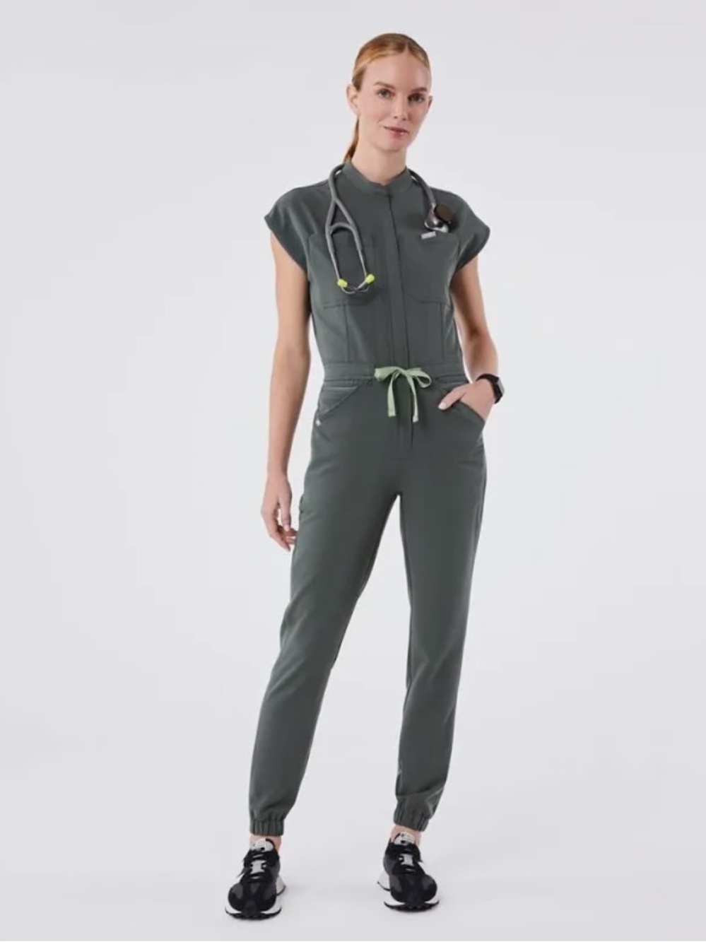 Figs Women’s Rafaela Jogger Jumpsuit in Bonsai